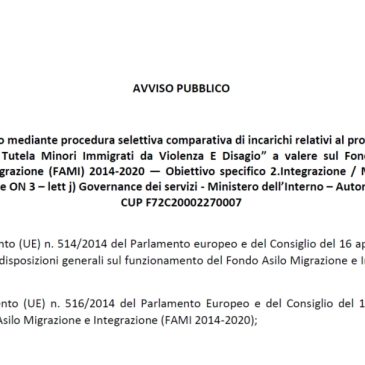 TU. M.I. V.eDI.! Tutela Minori Immigrati da Violenza E Disagio