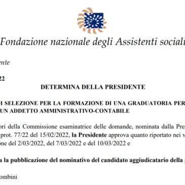 DETERMINA DELLA PRESIDENTE