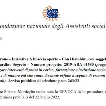 Progetto Airone – Iniziativa A braccia aperte – Con i bambini, con soggetto respon-sabile Il Giardino Segreto – Numero progetto: 2019-ABA-01580