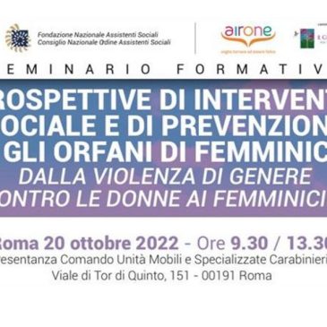 Minori vittime di femminicidio. Quattro ore di formazione con il progetto AIRONE