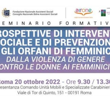 Minori vittime di femminicidio. Quattro ore di formazione con il progetto AIRONE