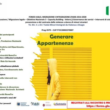 GENERARE APPARTENENZE. TU. M.I. V.eDI a Roma, sabato 15