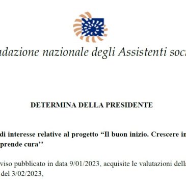 Manifestazioni di interesse relative al progetto “Il buon inizio. Crescere in una comunità educante che si prende cura’’