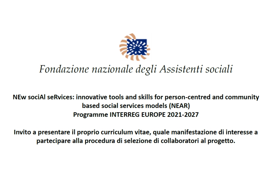 NEw sociAl seRvices: innovative tools and skills for person-centred and community based social services models (NEAR)