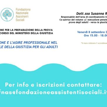 CONCORSO MINISTERO GIUSTIZIA: secondo seminario on-line. Iscrizioni aperte