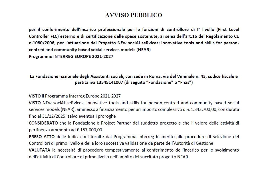 AVVISO PUBBLICO