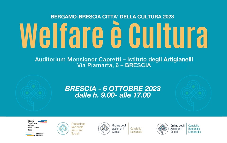 Welfare è cultura: siamo a Brescia il 6 ottobre