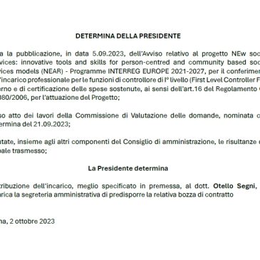 AVVISO PUBBLICO 5/09/2023 Programme Interreg Europe 2021-2027