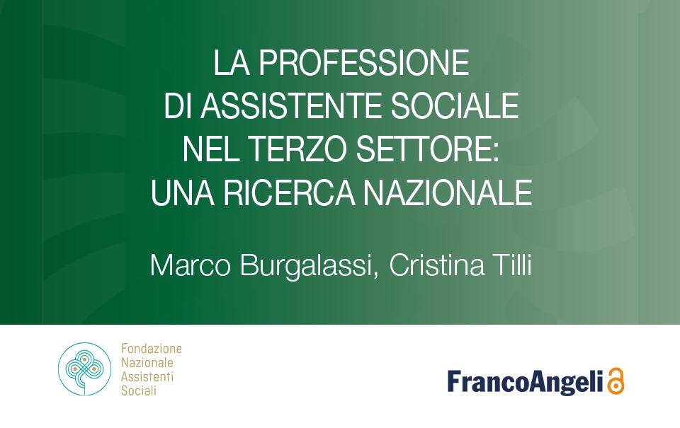 ASSISTENTI SOCIALI E TERZO SETTORE: un nuovo volume Fnas-Franco Angeli
