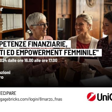 Donne e competenze finanziarie. Fnas all’8 marzo di Unicredit. Webinar con crediti