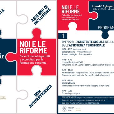I WEBINAR SULLE RIFORME: si parte il17, iscrizioni aperte