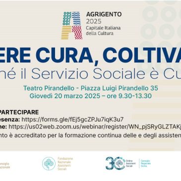 Cultura come inclusione – Anche FNAS all’evento di Agrigento