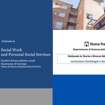 DOTTORATI IN SERVIZIO SOCIALE: 8 posti a Roma Tre e all’Università Cattolica di Milano