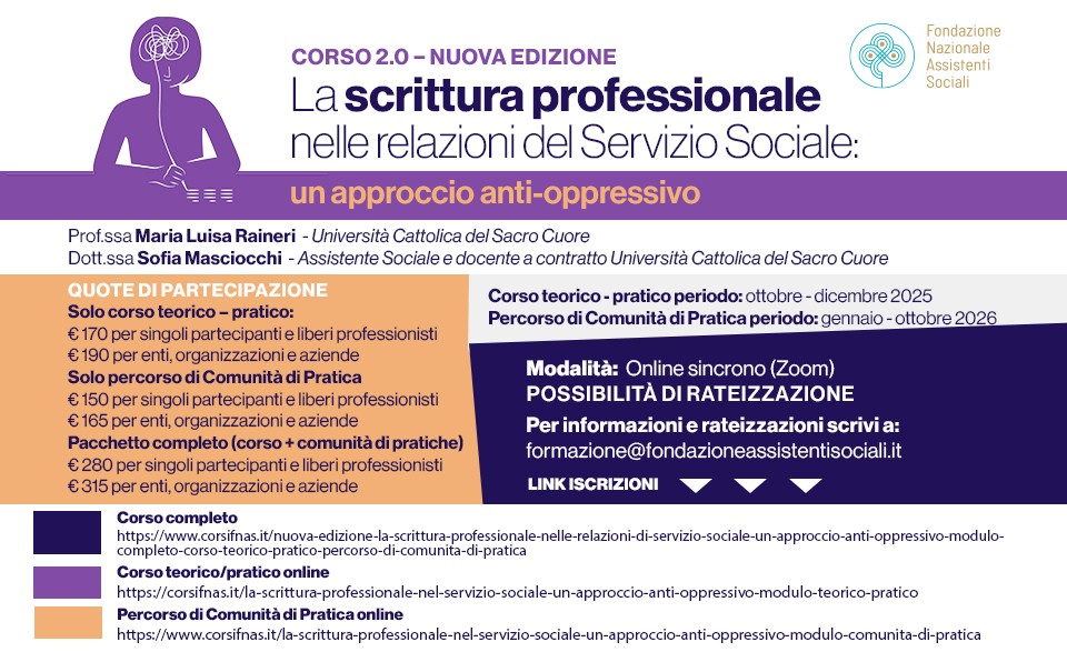 SCRIVERE LA PROFESSIONE: da gennaio il corso 2.0