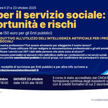 AI: si replica a ottobre, iscrizioni ai webinar entro il 20
